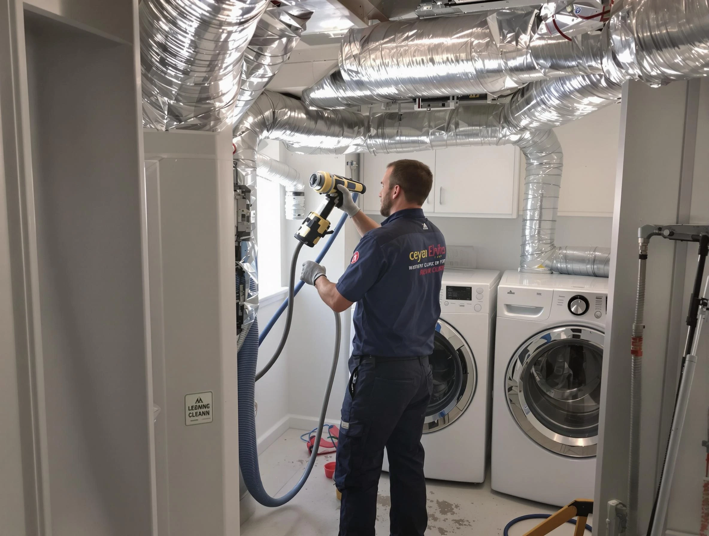 Newton Dryer Vent Cleaning specialist using advanced equipment for thorough duct cleaning in Newton