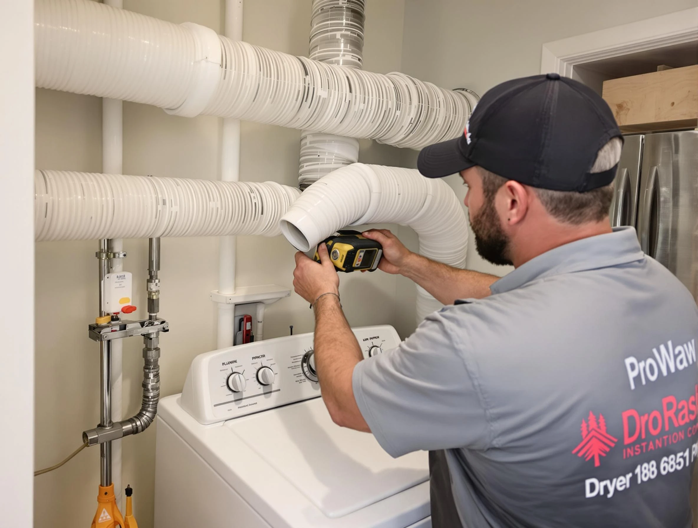 Professional dryer vent hose installation by Newton Dryer Vent Cleaning in Newton